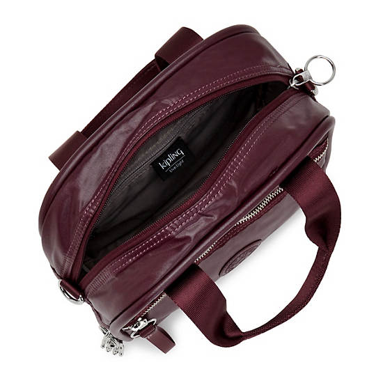 Bolsa De Hombro Kipling Hadya Metallic Vino | MX 1415DF